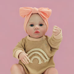 18-Inch Meadow Reborn Doll Full Body Silicone Vinyl Girl Doll 3D Painted Skin