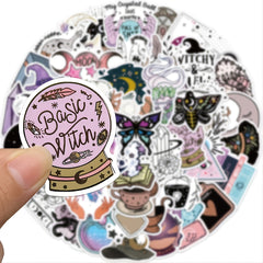 50pcs Cartoon Waterproof Personality Astrology Tarot Gothic Stickers