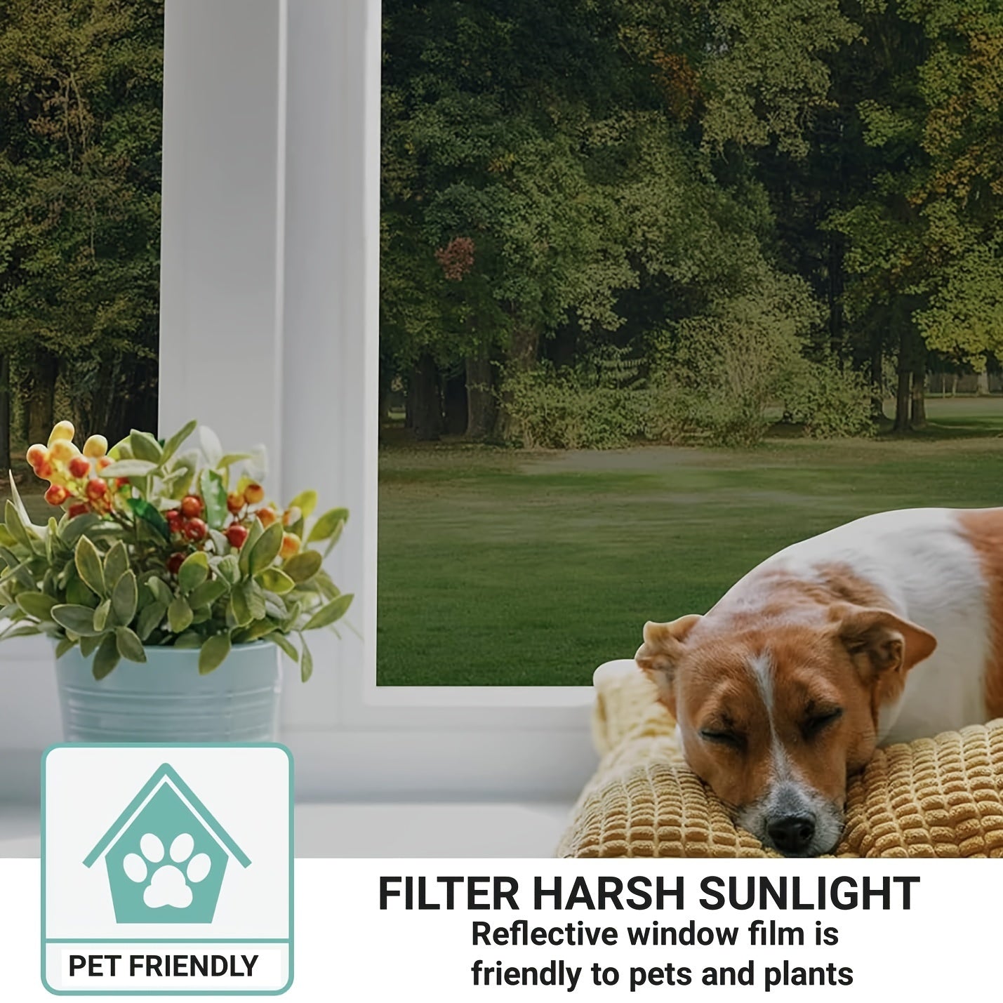 Privacy Mirror Window Film Anti UV Static Cling Heat Control Tint