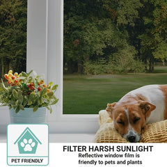 Privacy Mirror Window Film Anti UV Static Cling Heat Control Tint