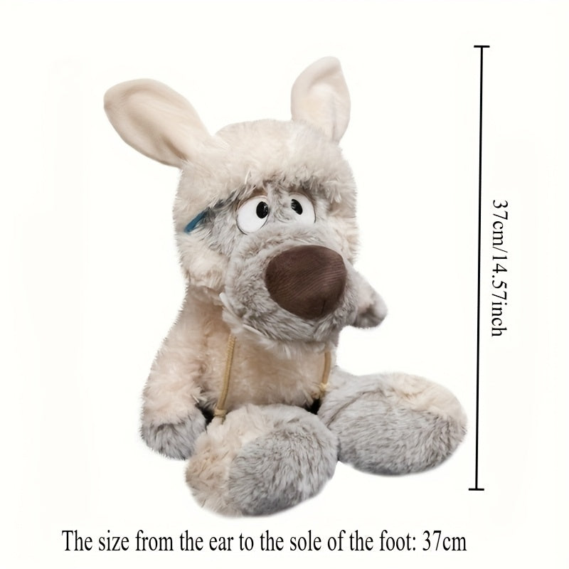Fierce Wolf Plush with Heart Hood - Grey Wolf & Ear Plush