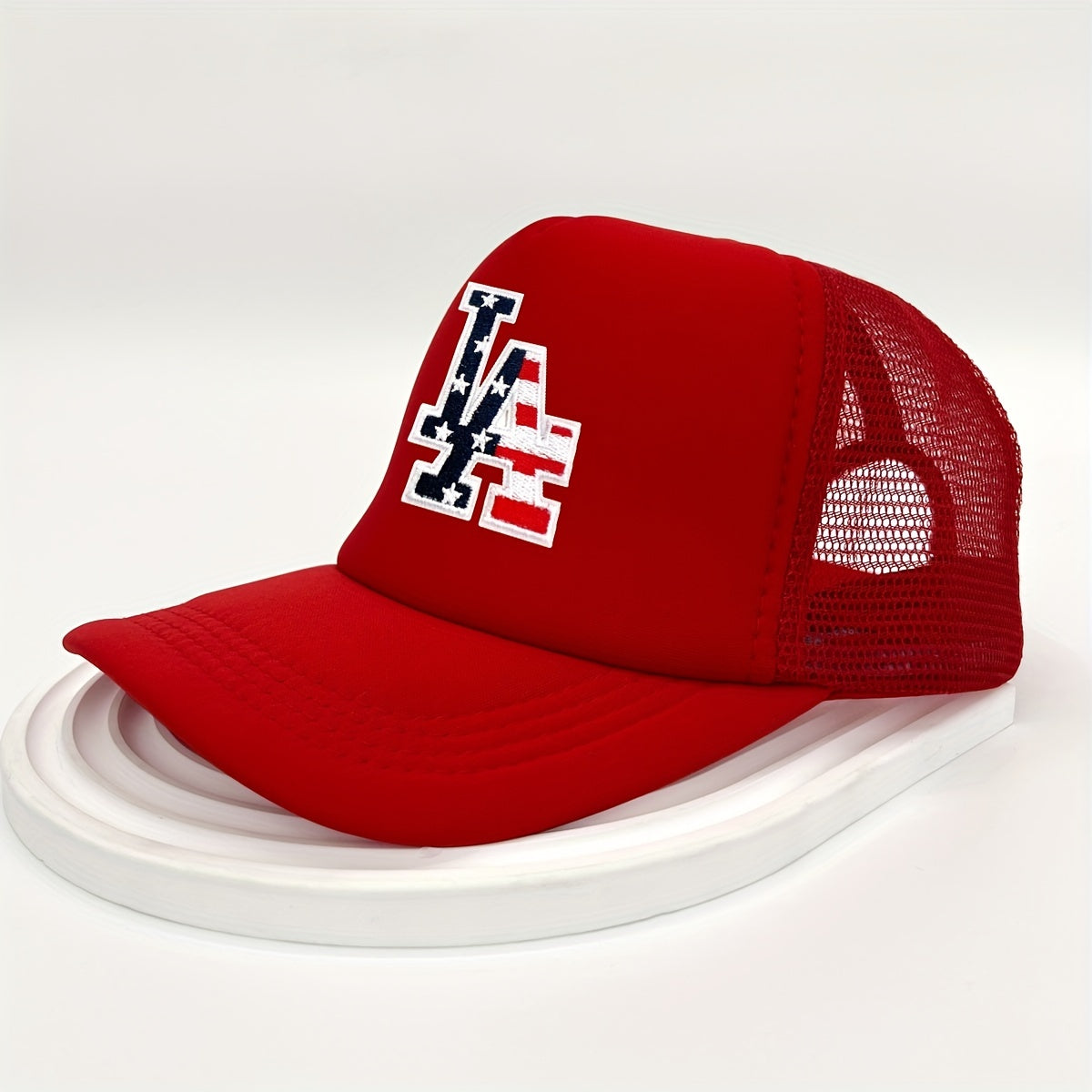 LA Embroidered Unisex Trucker Hat Solid Baseball Cap Dad Hats