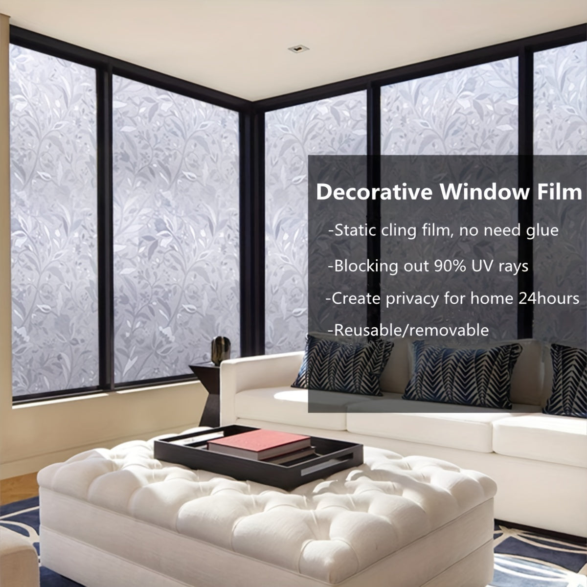 Tulip Glass Window Sticker Privacy Film Frosted Vinyl Covering