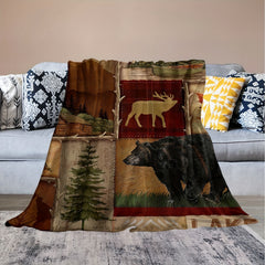 Christmas Decoration Blanket Lightweight Flannel Blanket for Couch Bedroom