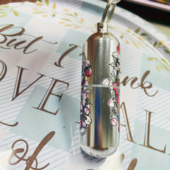 Skeleton Aluminum Keychain Waterproof Pill Storage Box