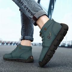 Men's High Top Lace Up Boots Casual Walking Shoes