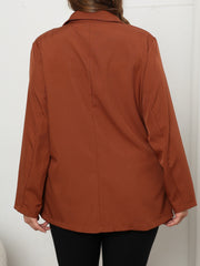 Business Casual Blazer Solid Long Sleeve Double Breast Button