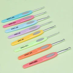 8pcs Colorful Crochet Set Non-slip Sweater Needle Set for Beginners