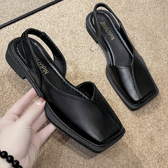 Women's Square Toe Flat Slip On Slingback Shoes