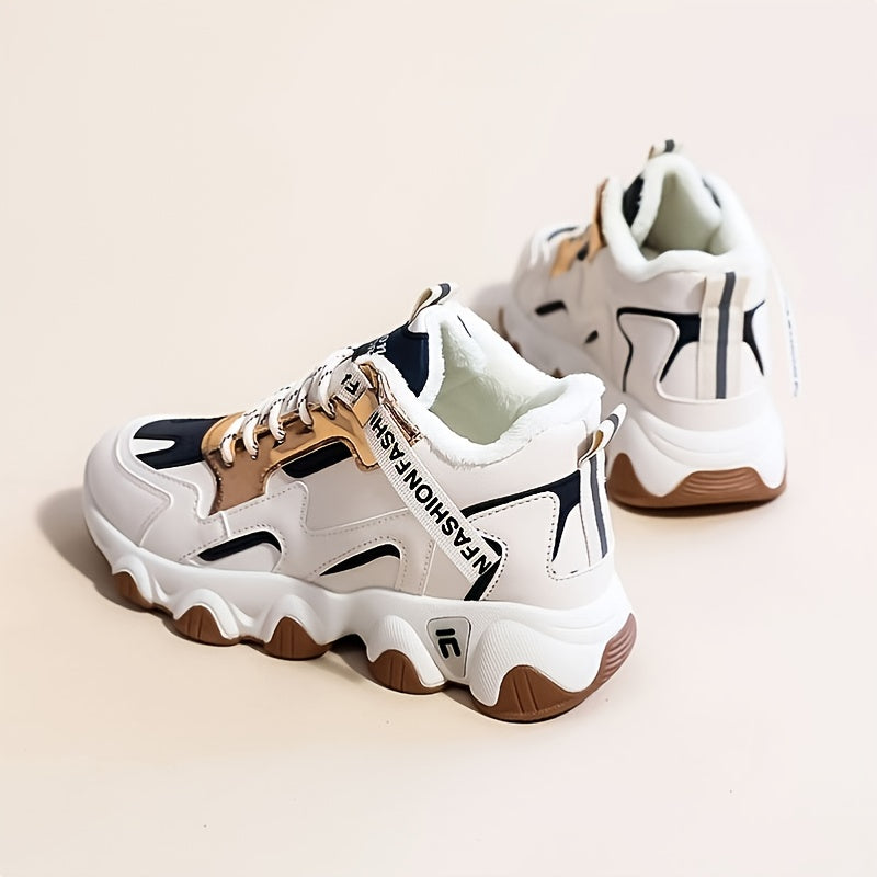 Women's Casual Sneakers Dad Shoes Thick Sole Thermal Sports Shoes