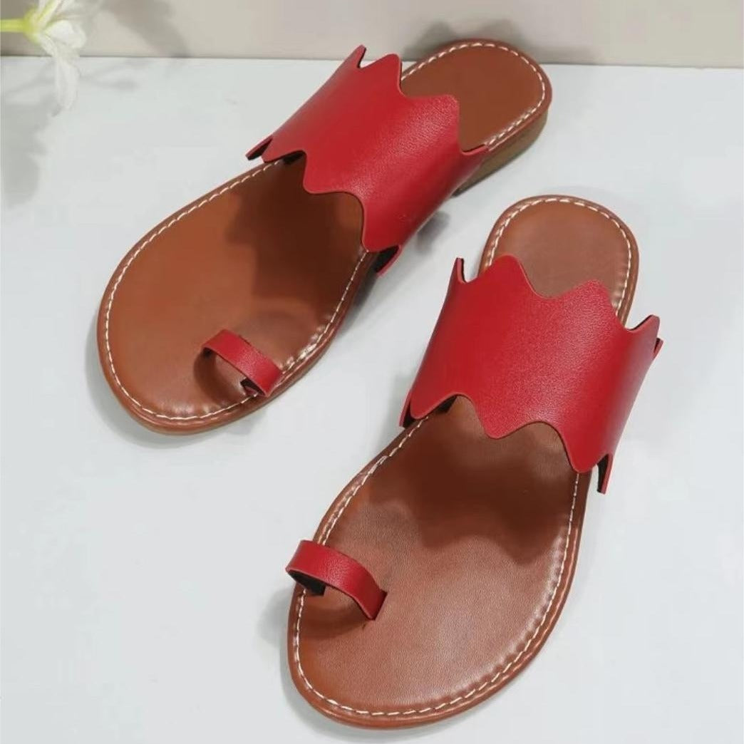 Women's Lightweight Toe Loop Sandals Clip Toe Slippers