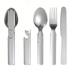 Stainless Steel Portable Cutlery Set Spoon Fork Opener Combo 16cm