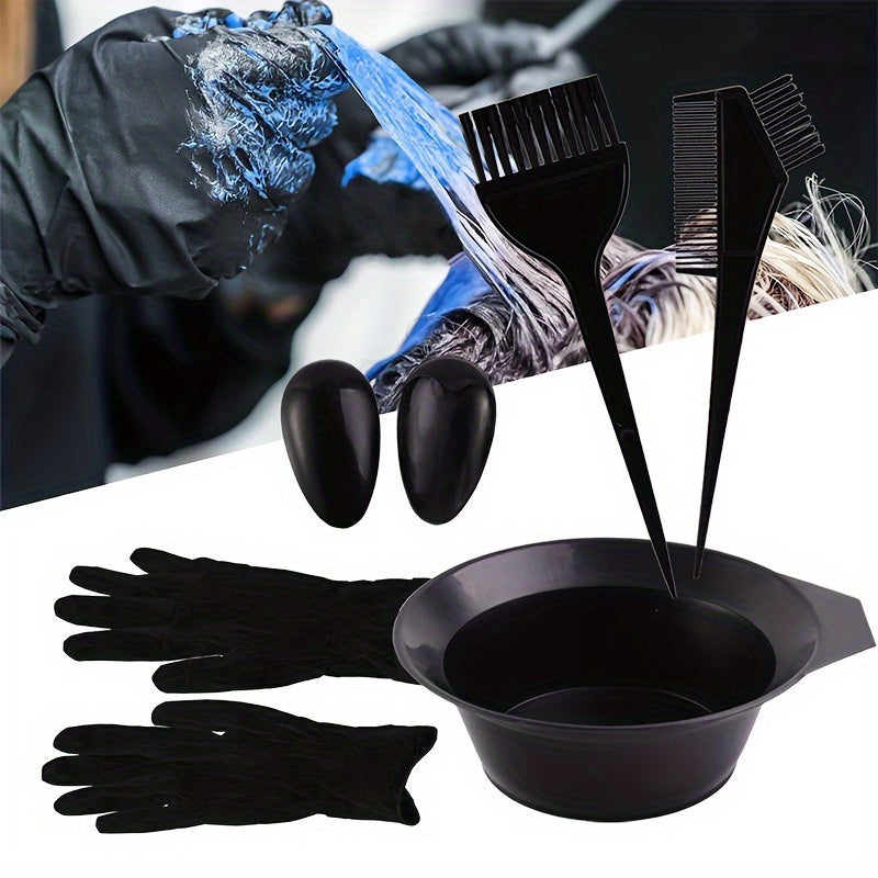 Hair Coloring Kit with Mixing Bowl and Salon Accessories