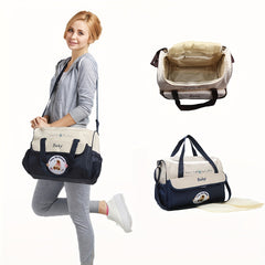 Large Waterproof Diaper Bag Backpack with Animal Print