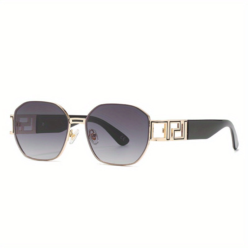 Square Metal Sunglasses Gradient UV400