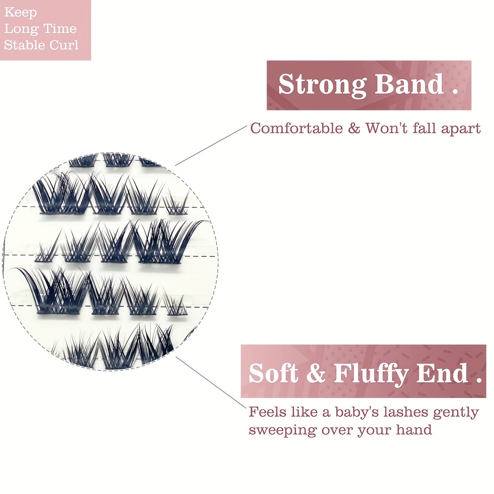 DIY 5-14mm Eyelash Clusters Reusable Faux Mink Cat Eye False Eyelashes