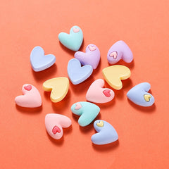 10pcs DIY Resin Decoration Heart M Beans Mini Food Cream Glue Resin Accessories
