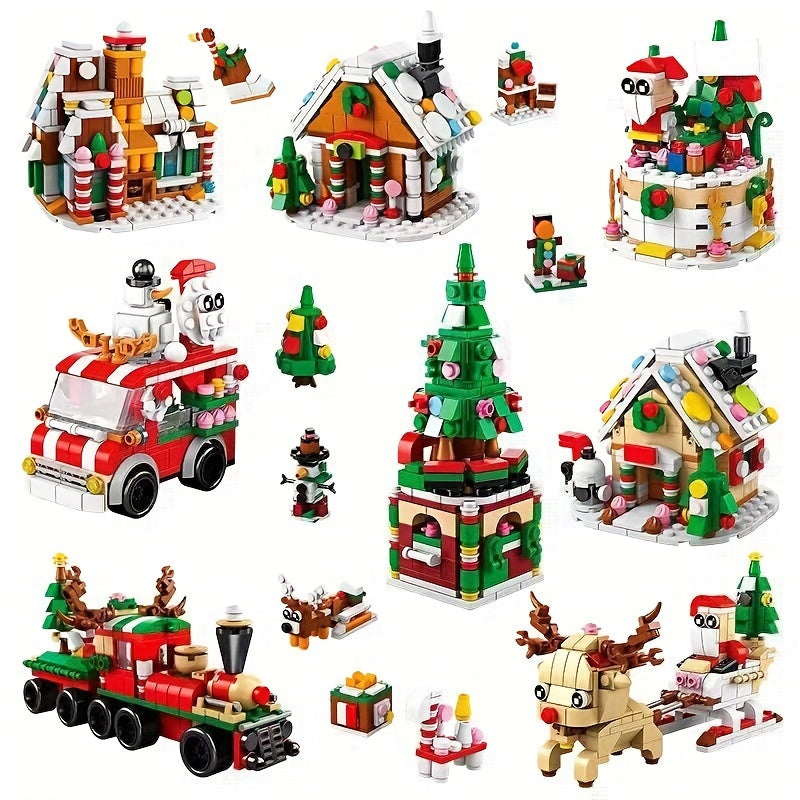 Christmas Building Blocks Toys - 8 Models for Kids