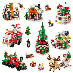 Christmas Building Blocks Toys - 8 Models for Kids