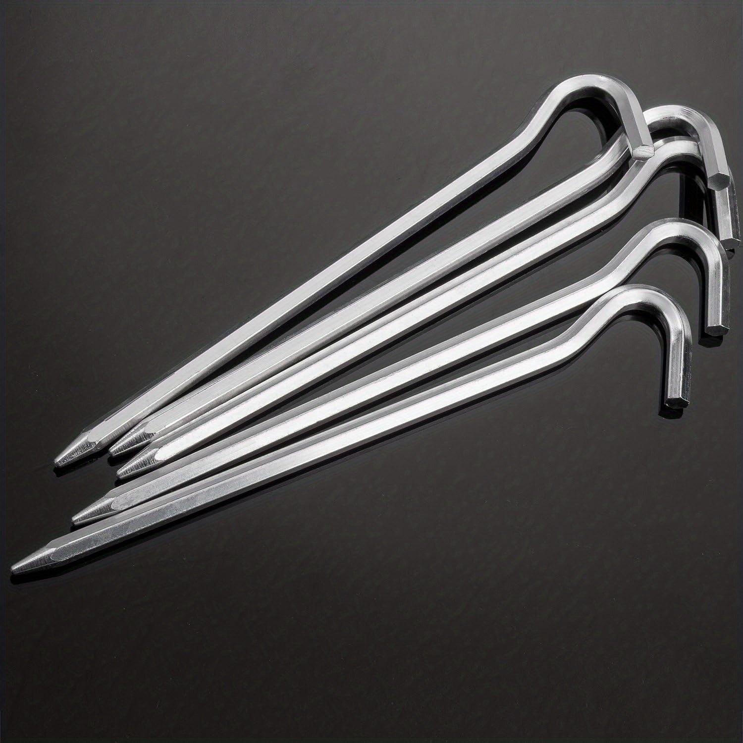 5pcs Hexagonal Aluminum Tent Pegs for Secure Camping