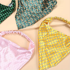 Anime Series Headband Triangle Scarf Elastic Turban Geometric Print Bandana