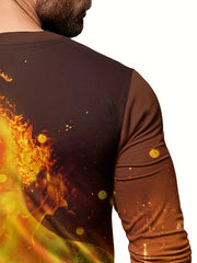 Horse 3D Print Men's Long Sleeve T-shirt for Autumn