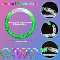 12pcs Glow Bracelets for Party Favors - Glow in The Dark Bracelets Toys
