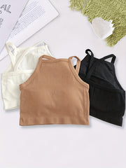 Camisole Halter Top With Chest Pads for Teens 13-20 Years