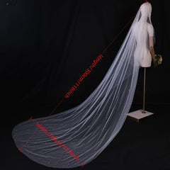 Women's 3M Formal Veil with Sparkling Beads Wedding Headpiece