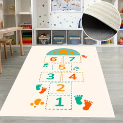 Hop & Count Hopscotch Rug For Kids Soft Anti slip Carpet Children Floor Play Mat
