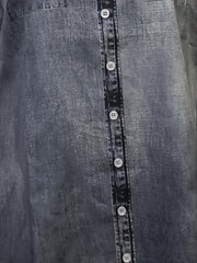 Denim Print Tank Top, Sleeveless Casual Summer Women's Clothing