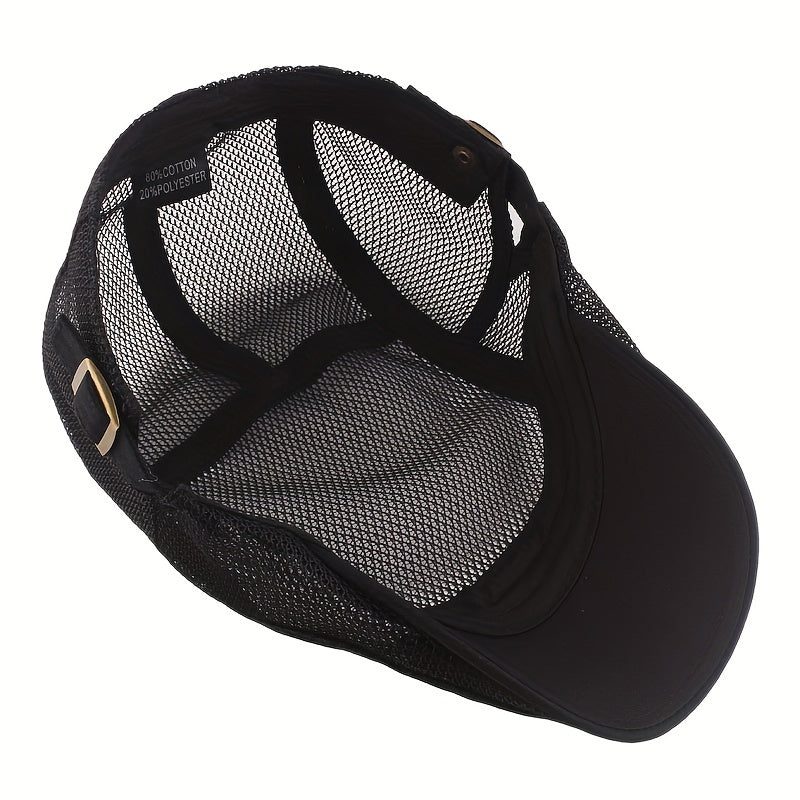 Breathable Mesh Newsboy Beret Men's Casual Hat Spring Summer Autumn