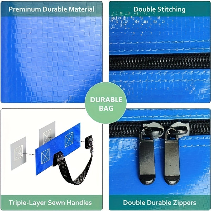 Extra Large Storage Box with Zipper & Carrying Handles for Camping Travel