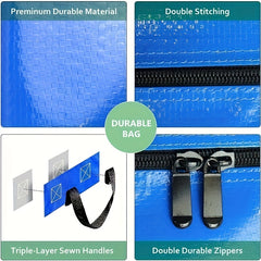 Extra Large Storage Box with Zipper & Carrying Handles for Camping Travel