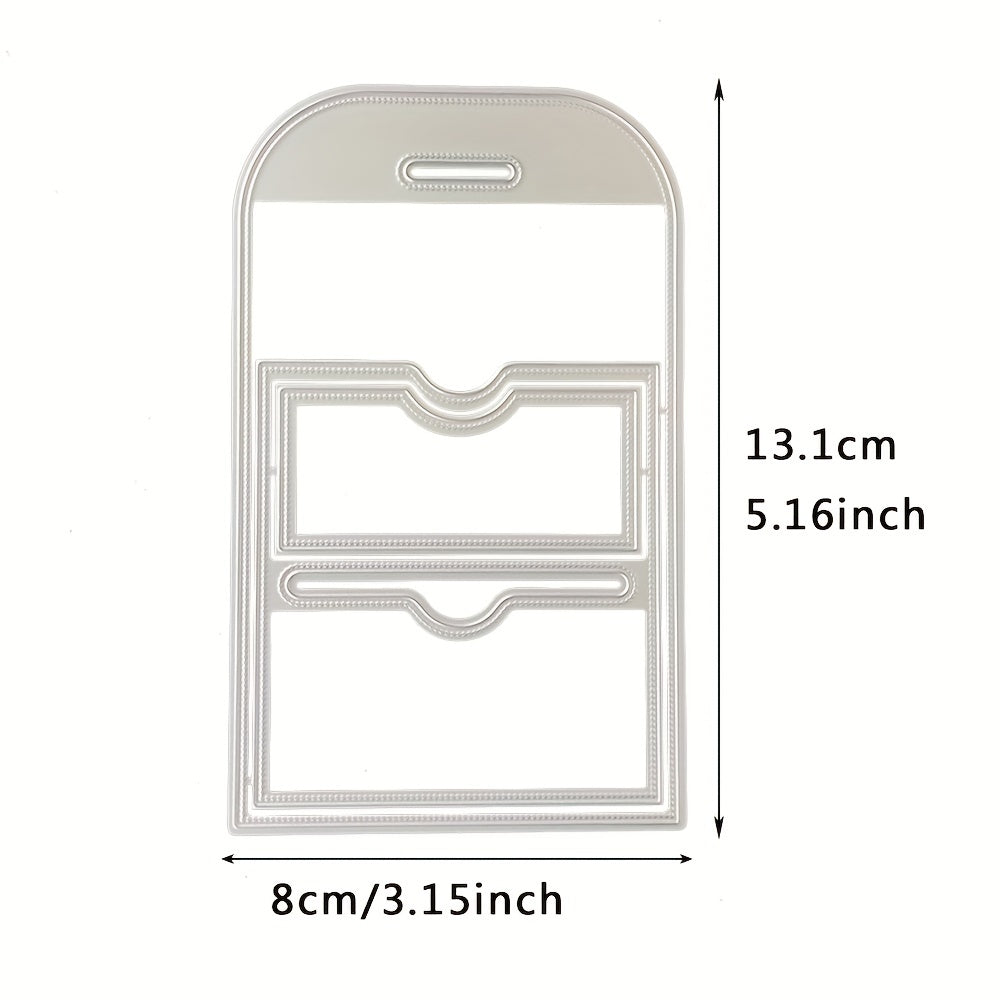 1pc Stitched Pocket Tag Set Metal Cutting Dies For DIY Album Paper Card