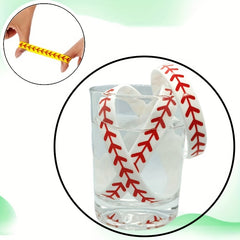 Softball Pattern Silicone Bracelet for Sports Fans & Players