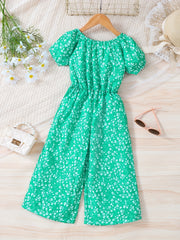 Toddler Girls Flowers Graphic Rompers Jumpsuits - Summer Clothes