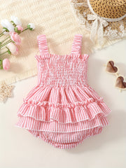 Baby Girls Striped Bowknot Onesie Clothes