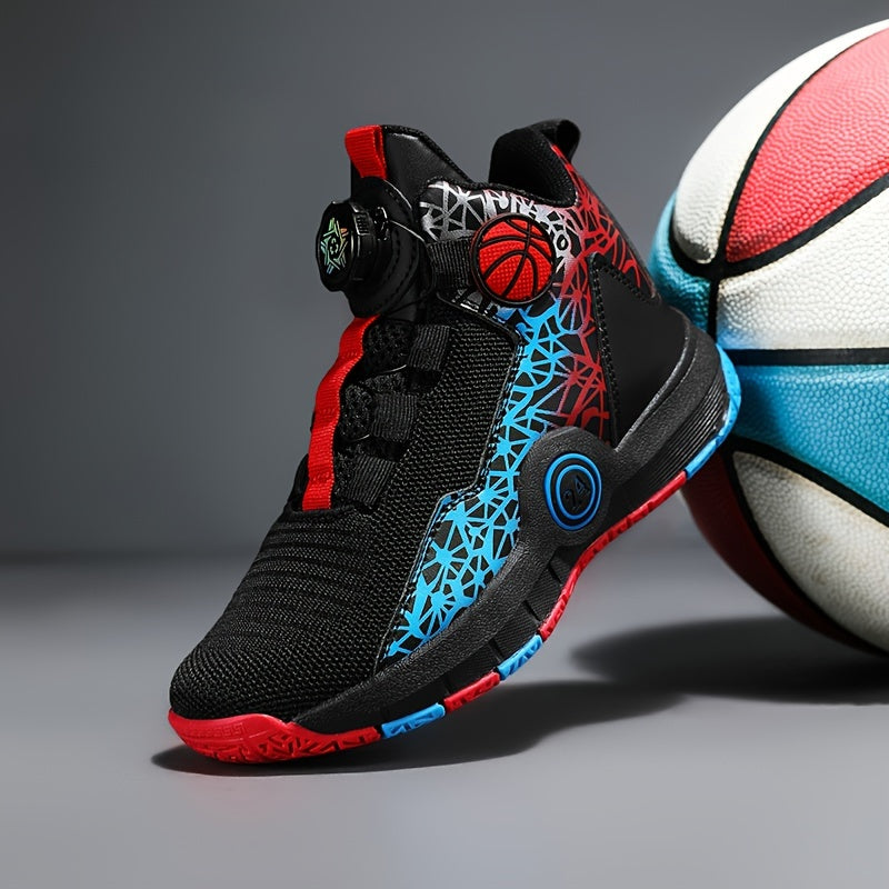 Boys' High Top Basketball Shoes Shock Absorbing for Training