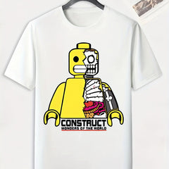 Men's Toy Print Novel T shirt Active Slightly Stretch Tee