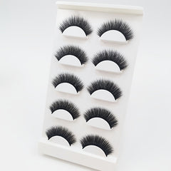 5 Pairs 3D Silky Lashes for Hooded Eyes Fluffy Natural Look Makeup Gift