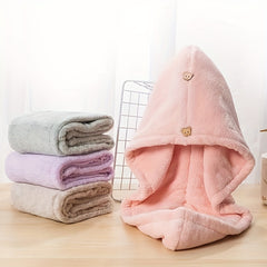 Double Layers Hair Drying Towel Water Absorbent Quick Drying Hair Drying Towel
