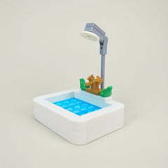 Small Block MOC Bathroom Tub DIY Toilet Toy