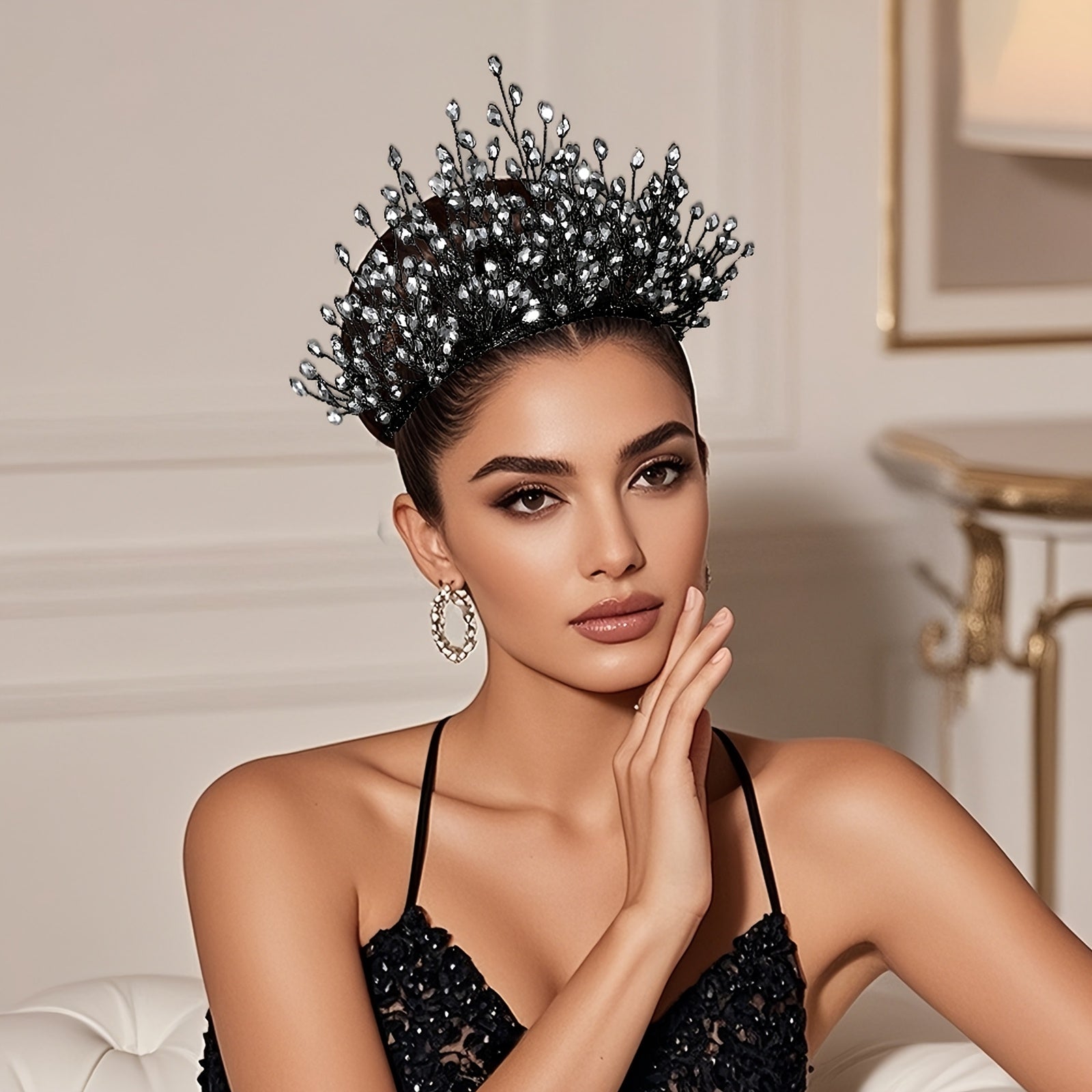 Vintage Crown Wedding Tiara for Bridal Party HP848