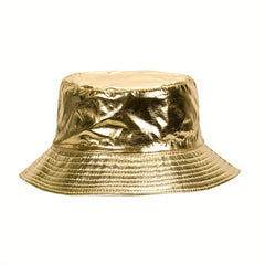 Striped Bucket Hat Hip Hop Sparkly Fisherman Cap