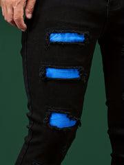 Mens Stretch Ripped Jeans Casual Street Style Denim Pants