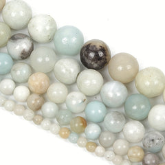 Amazonite Beads Natural Stone Pendant Round Loose Beads For Jewelry Making DIY