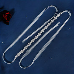 Crystal Rhinestone Bridal Belt Wedding Dress Sash Organza
