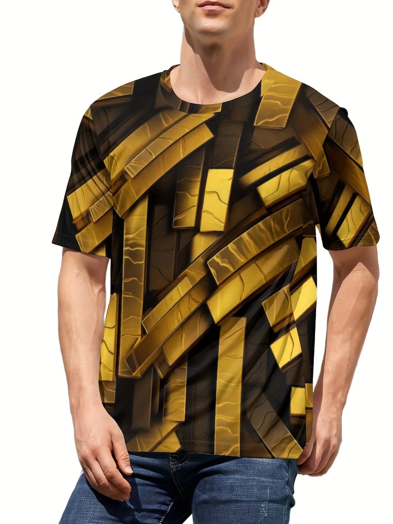 Men's Eye Catching Opulence Graphic T-shirt for Outdoor Activities