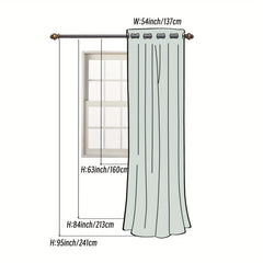 2 Panels Sheer Grommet Top Curtains for Home Decoration